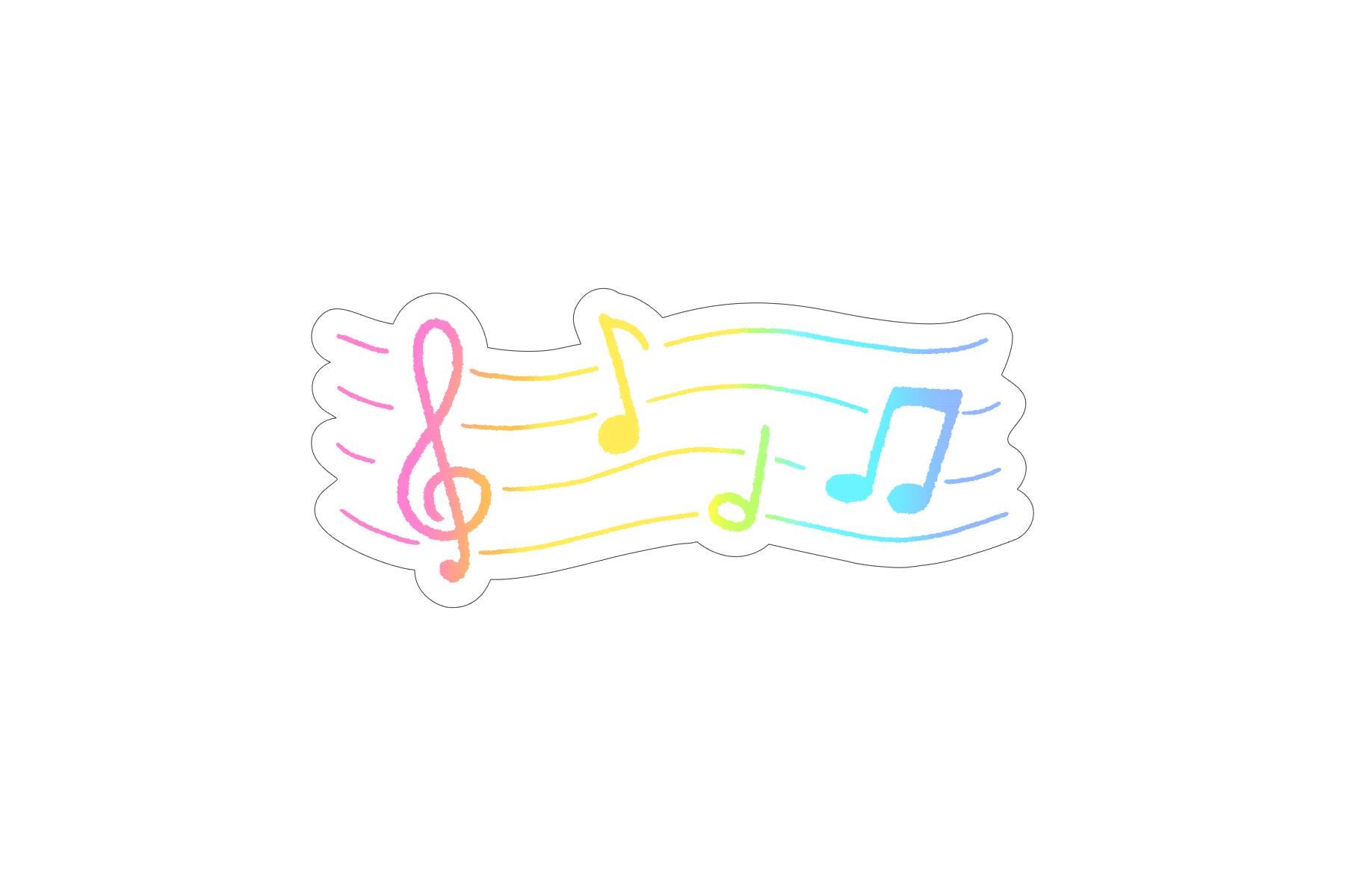 Colorful Music Notes Sticker – Matte or Glossy Vinyl Decal - Etsy