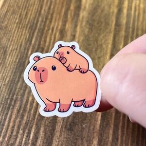 Capybara Sticker Sheet - Cute Capybara Art Glossy Sticker Sheet image 4