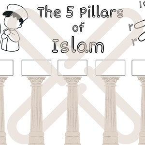 The Five Pillars of Islam Colouring Pages Easy Kids Colouring