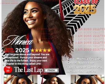 Graduation - Custom Gradflix (Netflix) Movie Poster Canva Editable Template - Personalized Digital Gift