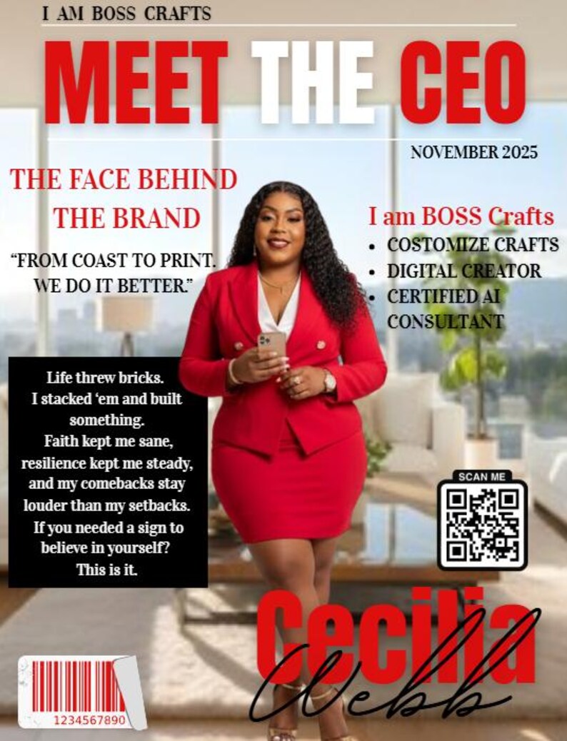 Meet the CEO Magazine Template | Canva Editable Business Magazine ...