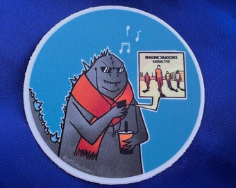 Godzilla on Break Sticker