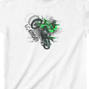 Glitch Dirt Bike kids Tee, Moto tee, Motorcycle Apparel, Gift Ideas for kids, Kids Heavy Cotton™ Tee, motocross t shirt, motorcycle t shirt