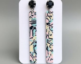 Acrylic Stick Lightweight Earrings Hypoallergenic Gift Party Fun Unique Earrings