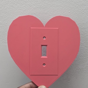 3D Printed Heart Light Switch Cover Plate: Single Gang