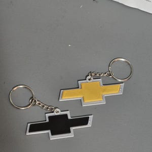Chevrolet Keychain: Golden Car-Themed Chevy Accessory