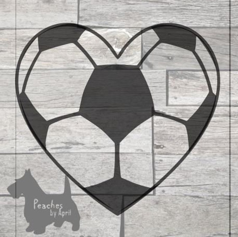 Download Soccer Ball Heart SVG Cut File for Cricut Heart Shaped ...