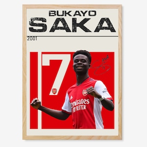 Bukayo Saka, Poster, Premier League, Arsenal, Football, Soccer, Futbol