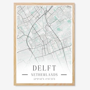 Delft pays-bas Europe affiches (UE) carte d'art mural cadeau