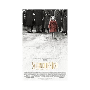 Póster de la película LA LISTA DE SCHINDLER, 2 caras, ORIGINAL, 25.° aniversario, 27 x 40, Steven Spielberg