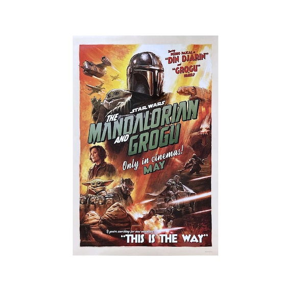 STAR WARS: the Mandalorian and Grogu Movie Poster 2 Sided ORIGINAL