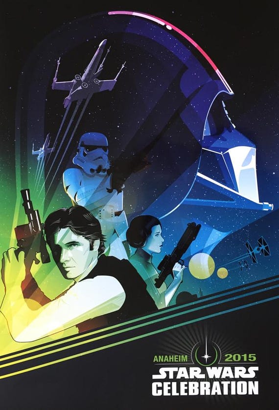 STAR WARS: CELEBRATION Movie Poster 1 Sided Rare Original D23 Mini