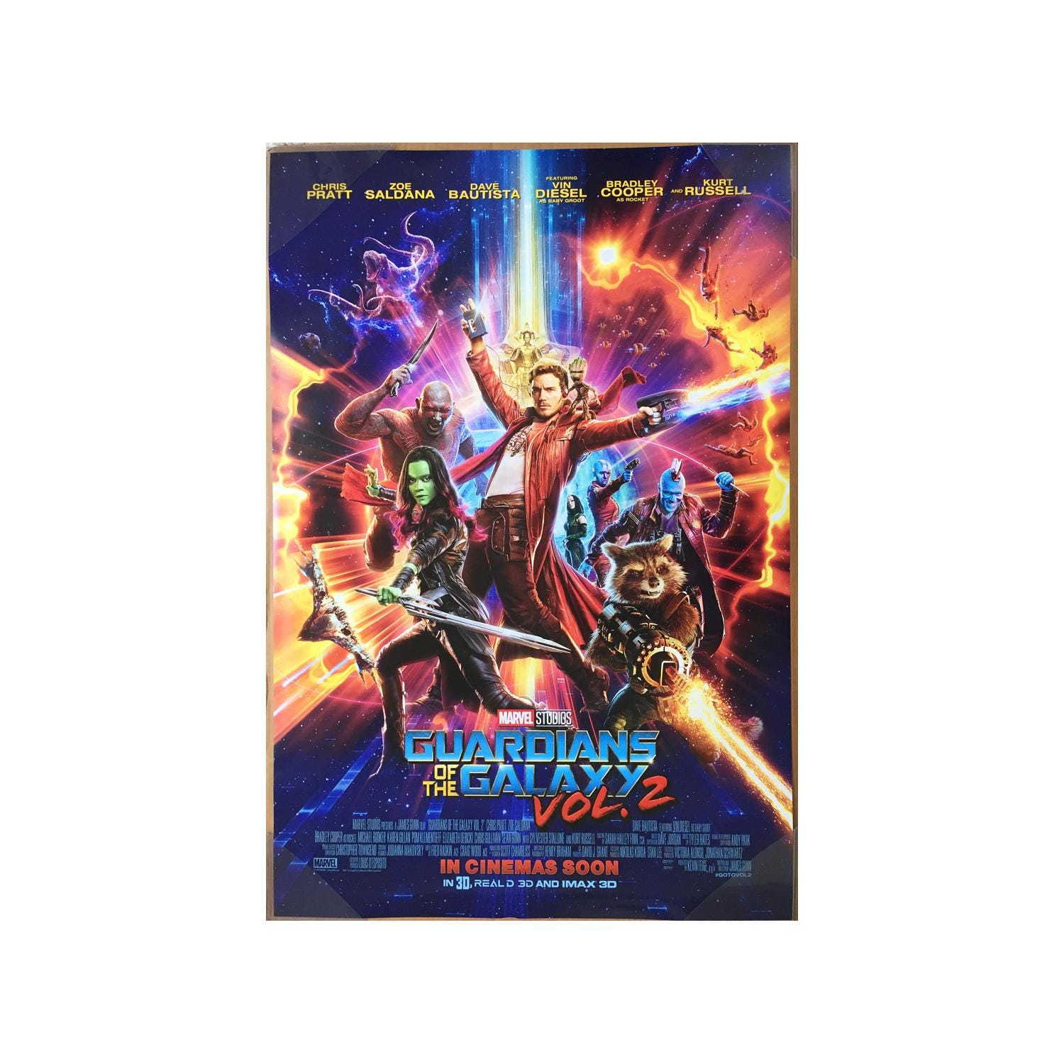 Guardians of the Galaxy Vol. 2 MOVIE POSTER 2 Sided ORIGINAL Intl