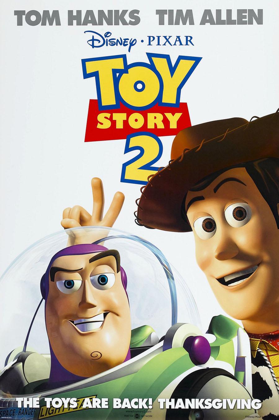 TOY STORY 2 Movie Poster 2 Sided ORIGINAL 27x40 Tim Allen Tom