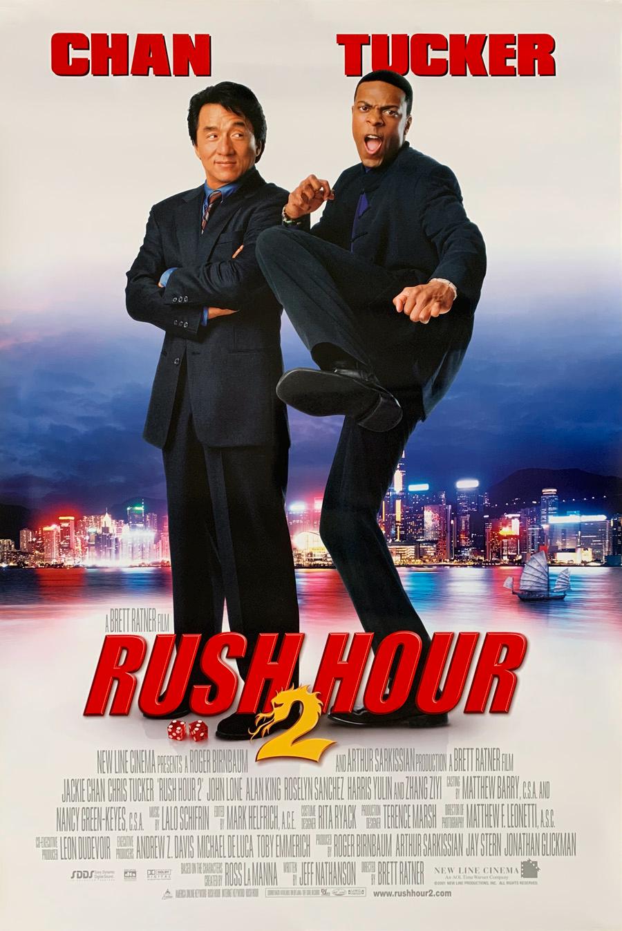RUSH HOUR Movie Poster Sided ORIGINAL Intl Final 27x40 Jackie
