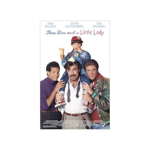 Three Men and a Little Lady MOVIE POSTER 2 Sided ORIGINAL 27x41 Tom Selleck Ted Danson