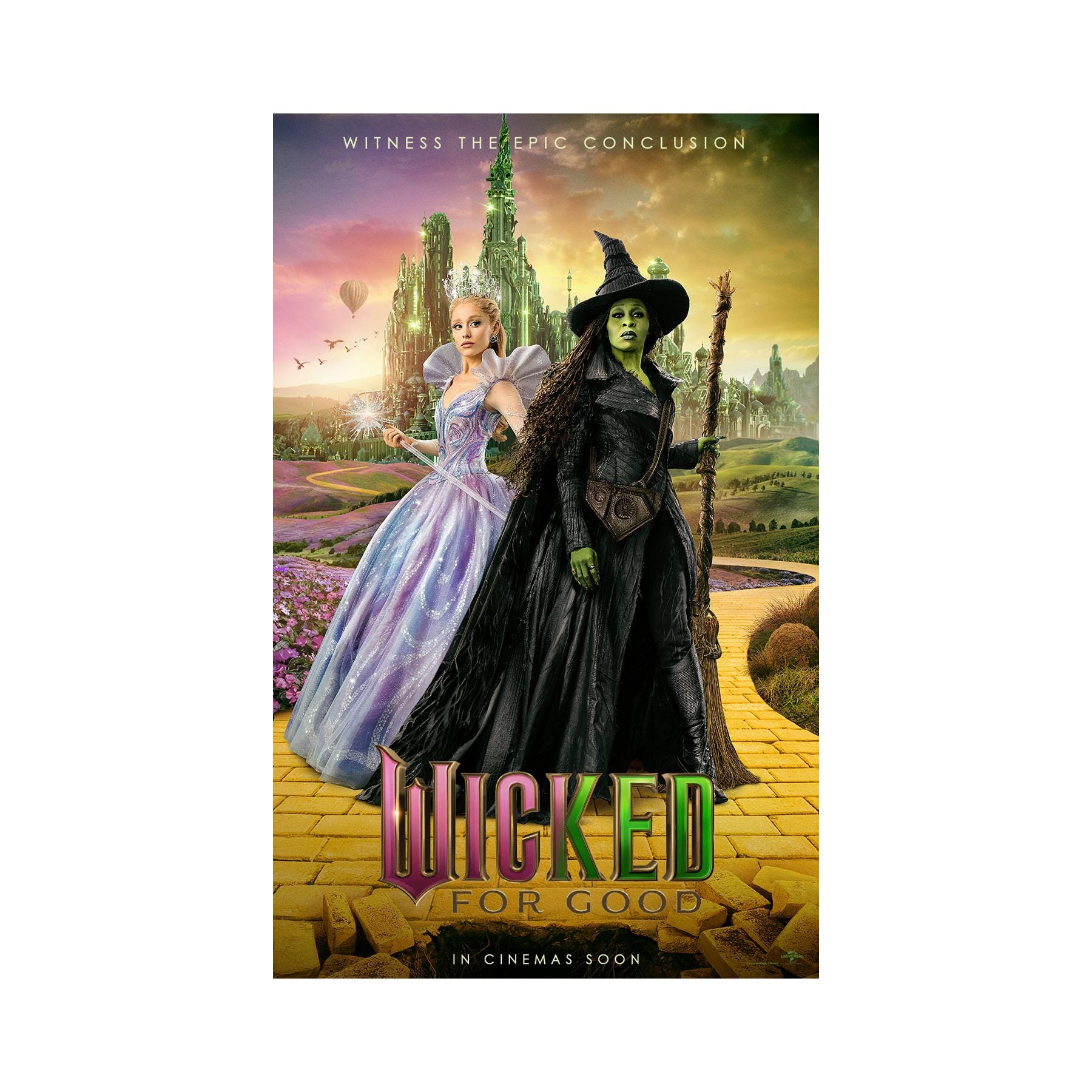 WICKED: FOR GOOD Movie Poster 2 Sided Original Intl Version B