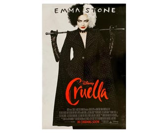 CRUELLA MOVIE POSTER 2 Sided Original Intl Final 27x40 Emma Stone Emma Thompson