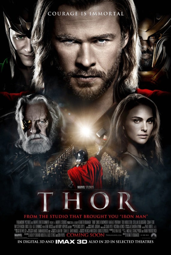 THOR MOVIE POSTER Sided Rare Original Version A 27x40 Chris
