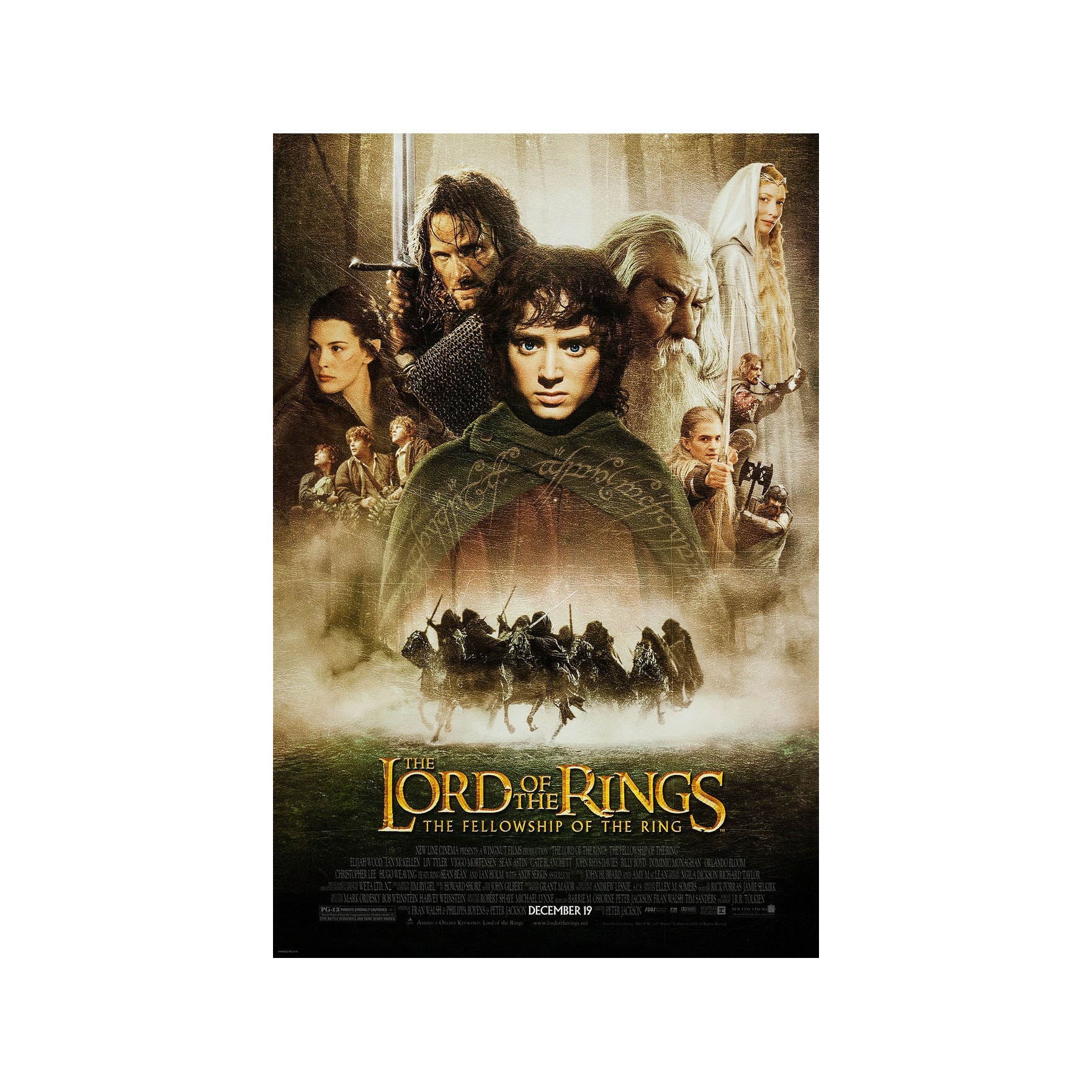 Lord of the Rings Fellowship of the Ring MOVIE POSTER 1 Sided