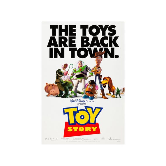 TOY STORY Movie Poster 2 Sided ORIGINAL 27x40 Tim Allen Tom Hanks