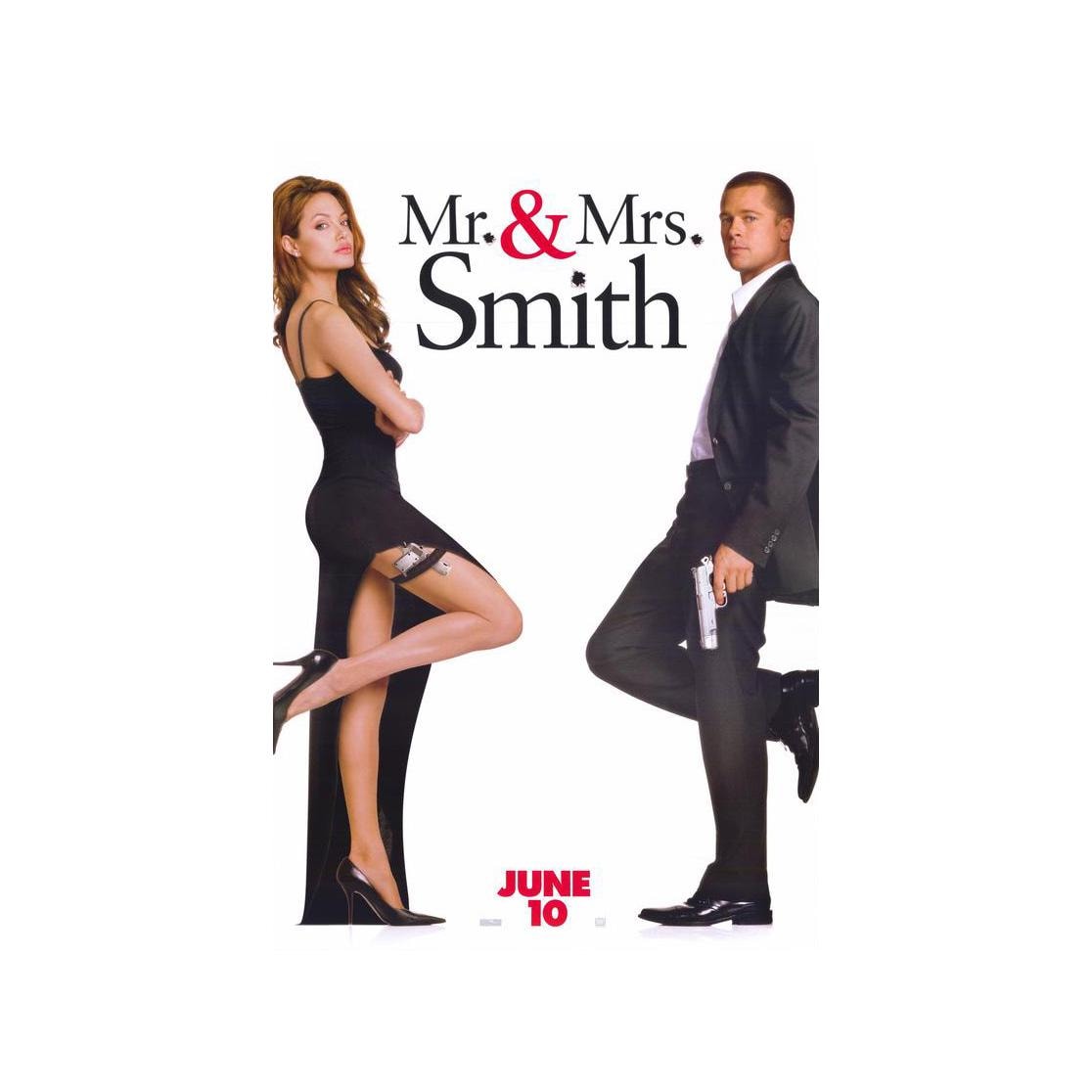 Poster Décoratif Sur Toile 'Mr. & Mrs. Smith' - Style Vintage - 20x30 Cm - Pour Salon, Chambre
