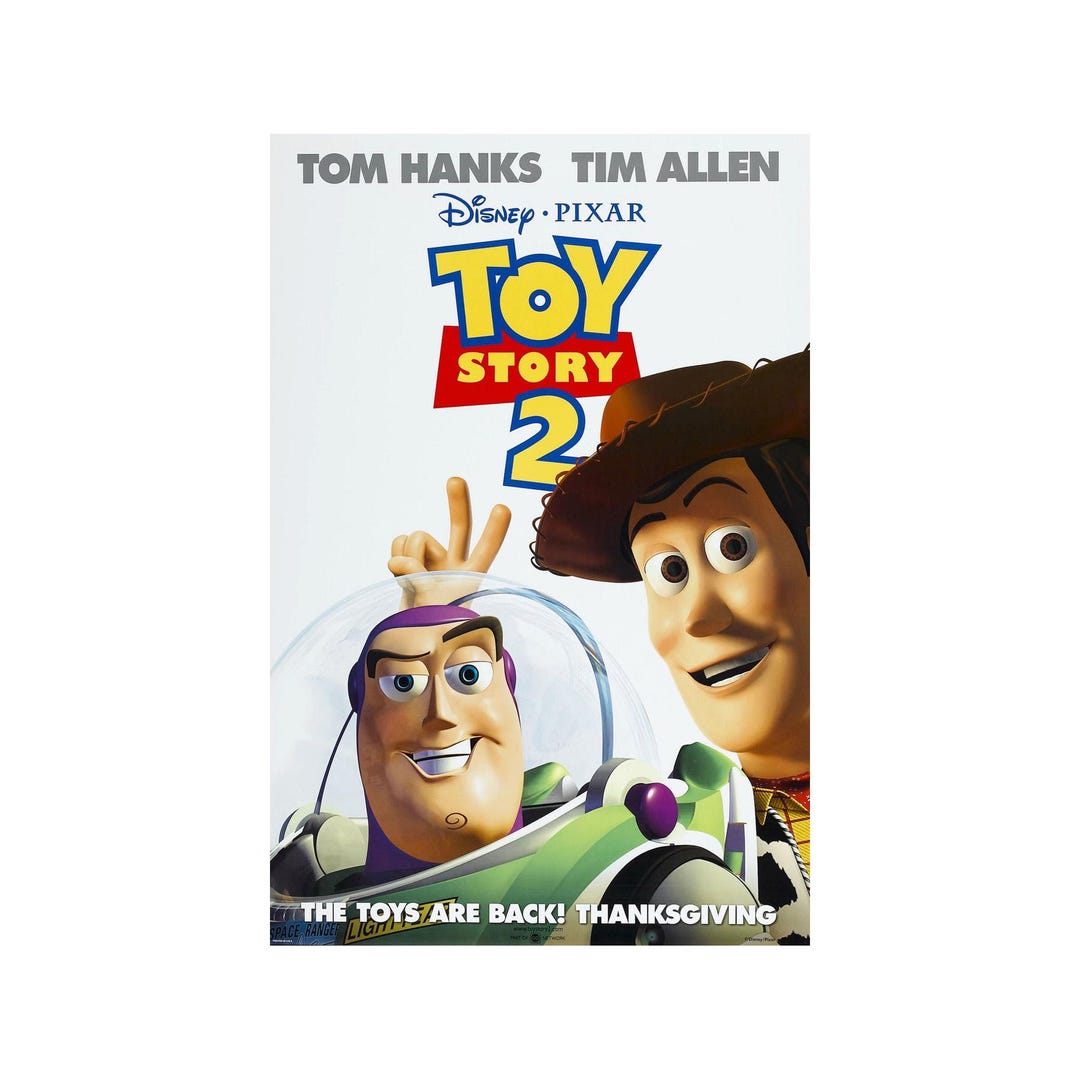 TOY STORY 2 Movie Poster 2 Sided ORIGINAL 27x40 Tim Allen Tom