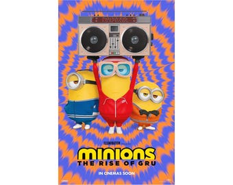 Minions Rise of Gru MOVIE POSTER 2 Sided ORIGINAL Version B 27x40 Steve Carell