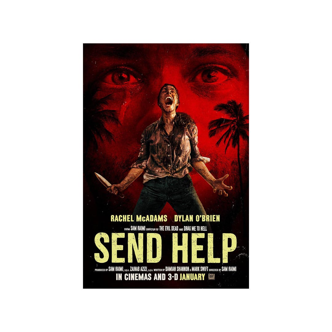 SEND HELP Movie Poster 2 Sided ORIGINAL Intl Version B 27x40 Rachel