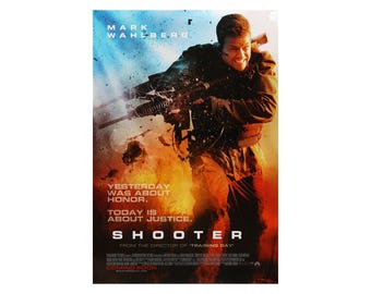 Póster de la película SHOOTER, 2 caras, ORIGINAL INTL, 27 x 40, Mark Wahlberg, Danny Glover