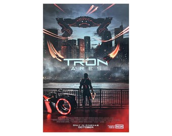 Póster de la película TRON ARES, 2 caras, ORIGINAL, internacional, final, 27 x 40, Jeff Bridges, Jared Leto