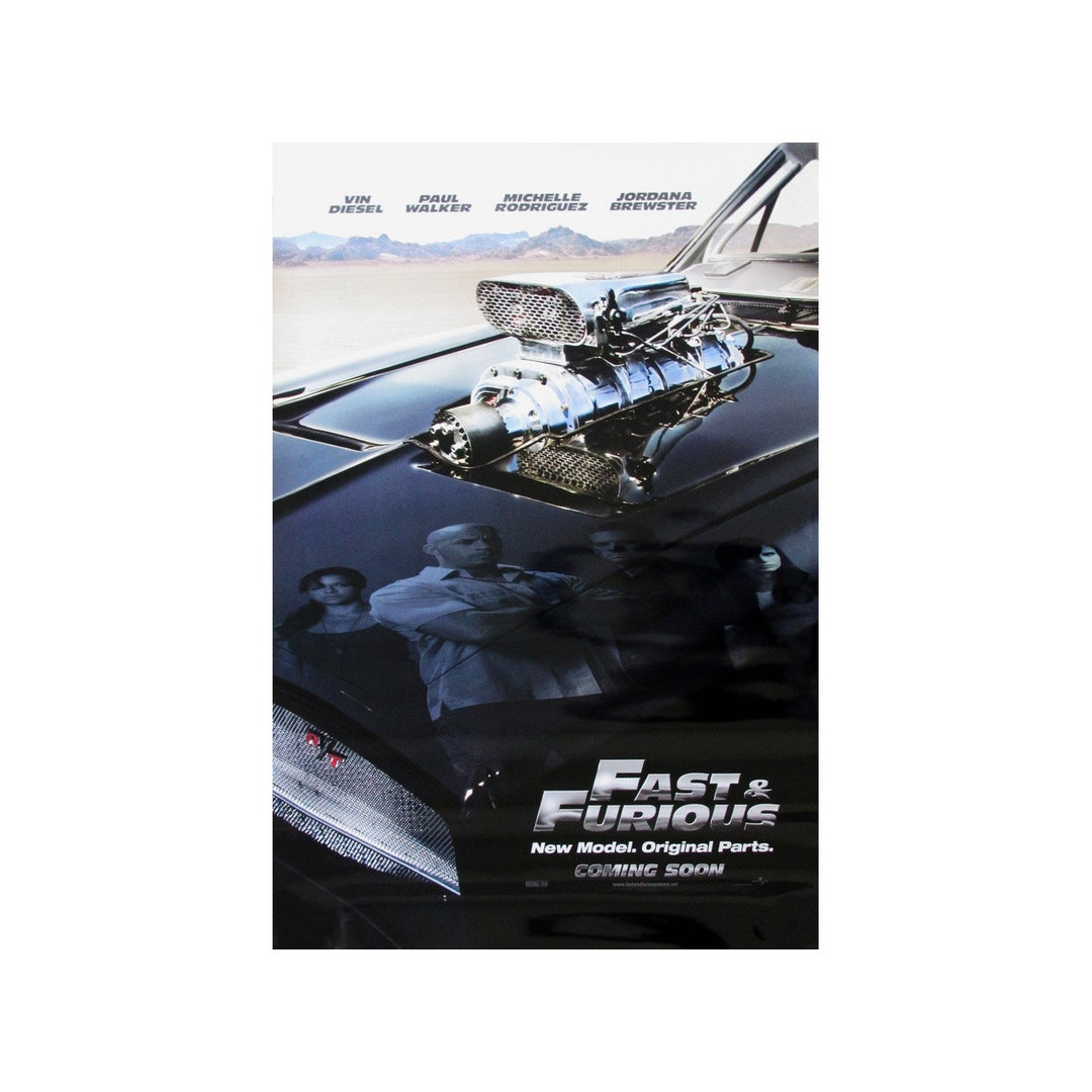 FAST AND FURIOUS 4 Movie Poster 2 Sided Original Intl Advance 27x40 ...