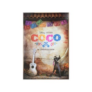 CARTEL DE LA PELÍCULA COCO Impresión 2 caras Original Internacional Avance 27x40 Benjamin Bratt