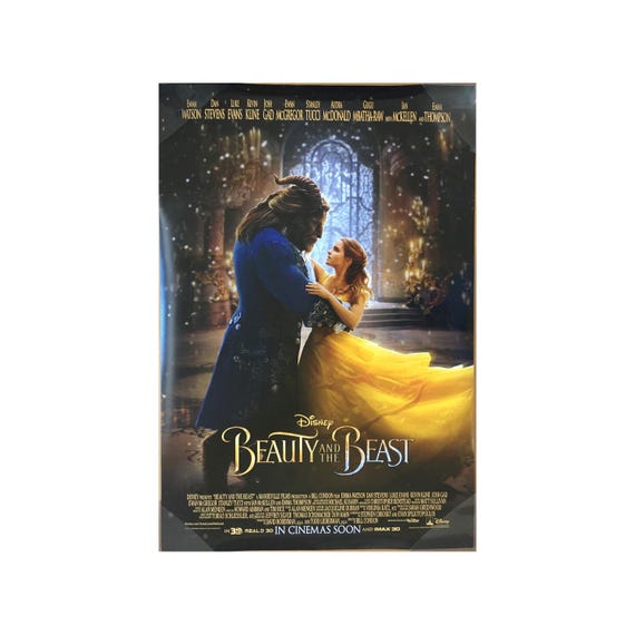 Beauty and the Beast MOVIE POSTER Sided Original Rare DANCING