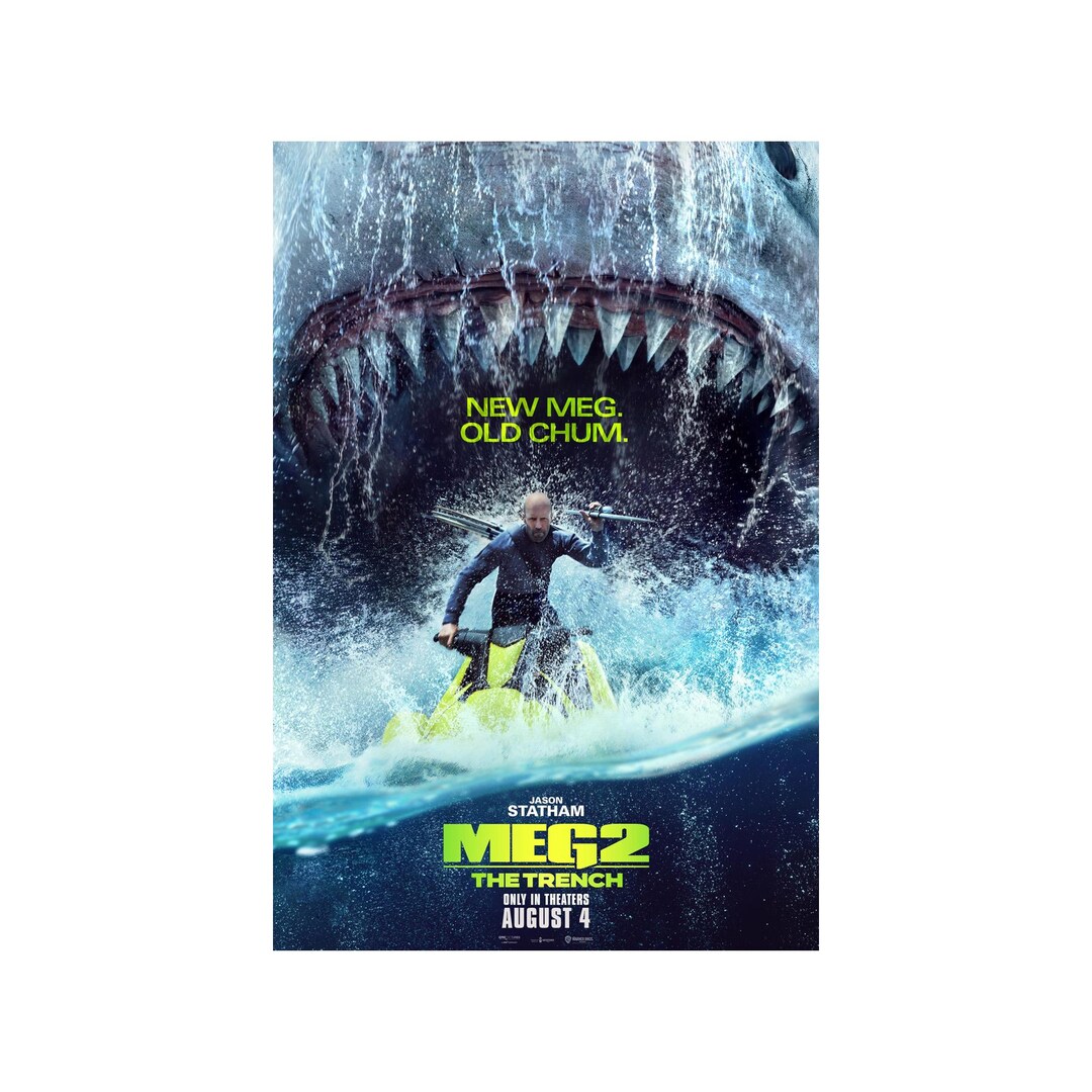 MEG 2: THE TRENCH Movie Poster 2 Sided Original Advance 27x40 Jason ...