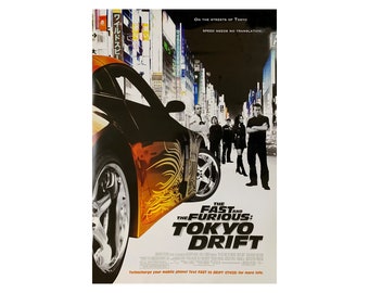 The Fast and the Furious Tokyo Drift MOVIE POSTER 2 Sided ORIGINAL