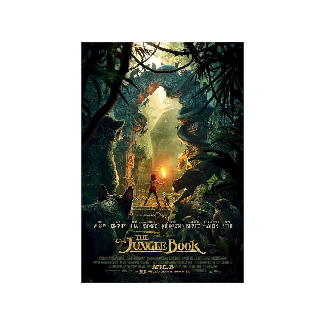 THE JUNGLE BOOK Movie Poster 2 Sided Original Final 27x40 Jon Favreau ...
