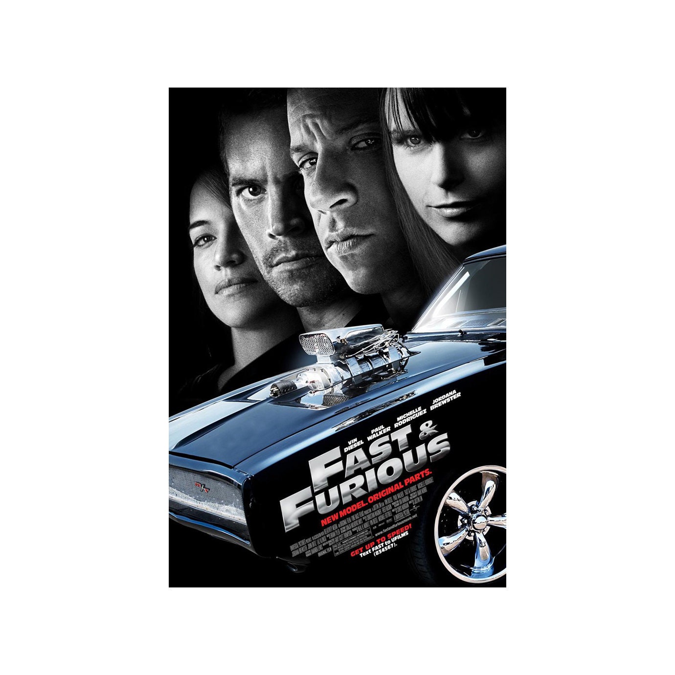FAST AND FURIOUS 4 Movie Poster 2 Sided Original Final 27x40 Vin Diesel ...