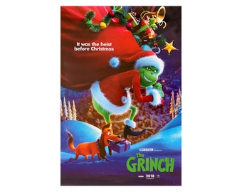 THE GRINCH Movie Poster 2 Sided ORIGINAL Very Rare Intl Final 27x40 Dr. Seuss