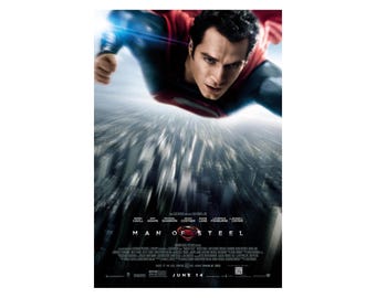 Póster de la película EL HOMBRE DE ACERO (2 caras, original, final, 27 x 40 cm, Henry Cavill, Kevin Costner)