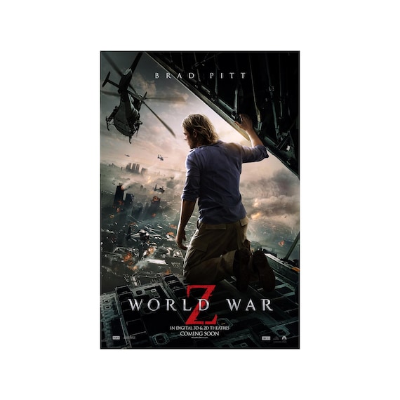 WORLD WAR Z Movie Poster 2 Sided ORIGINAL Intl 27x40 Brad Pitt