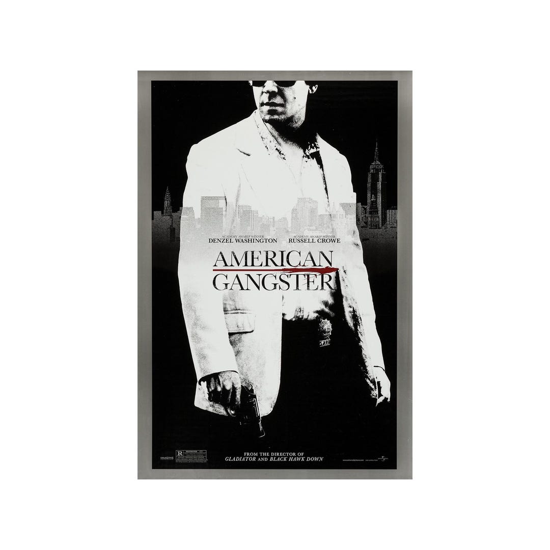 AMERICAN GANGSTER Movie Poster 2 Sided ORIGINAL Russell Crowe 27x40 - Etsy