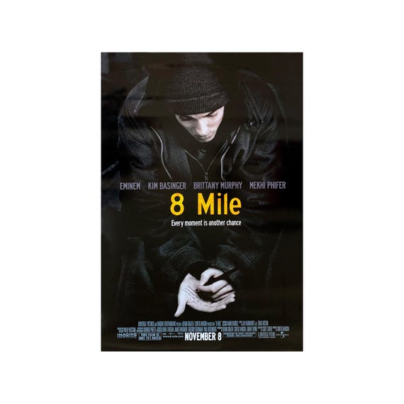 8 MILE MOVIE POSTER 2 Sided Original Final 27x40 Eminem Brittany