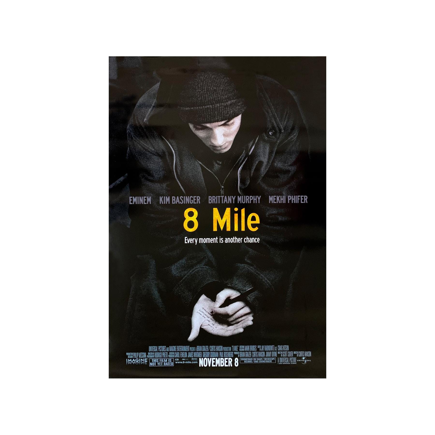 8 MILE MOVIE POSTER 2 Sided Original Final 27x40 Eminem Brittany Murphy