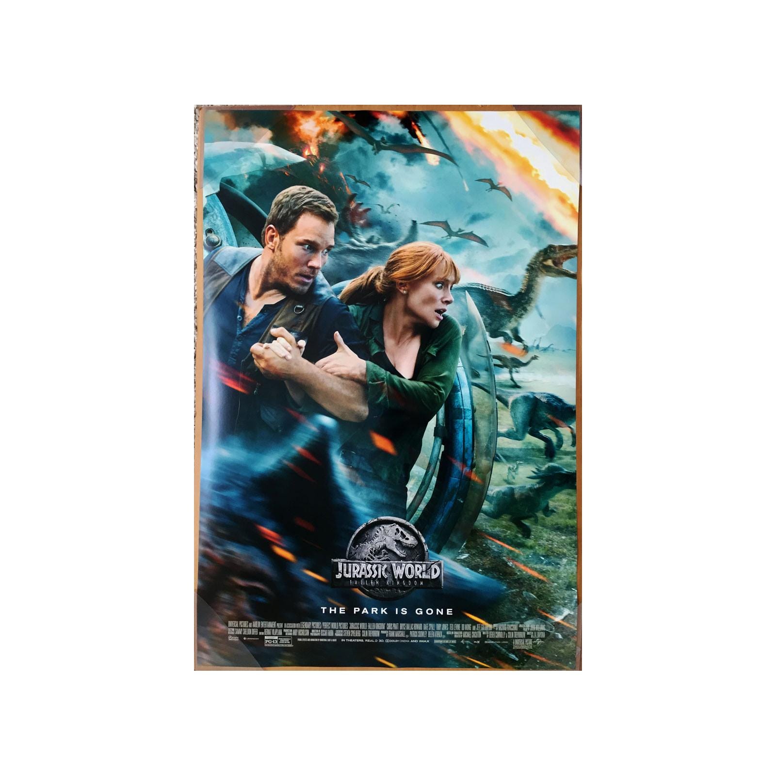Jurassic World Fallen Kingdom MOVIE POSTER 2 Sided ORIGINAL Final