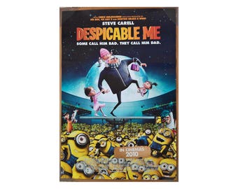 DESPICABLE ME Movie Poster 2 Sided ORIGINAL Very Rare 27x40 Steve Carell