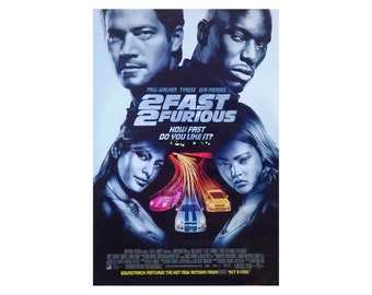 2 FAST 2 FURIOUS Movie Poster ORIGINAL Intl Version B 2 Sided 27x40 Paul Walker