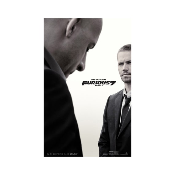 Fast Furious 7 映画 27x40 ワンシートポスター+額縁付き FURIOUS 7 MOVIE POSTER 2 Sided ORIGINAL FINAL 27x40 VIN DIESEL