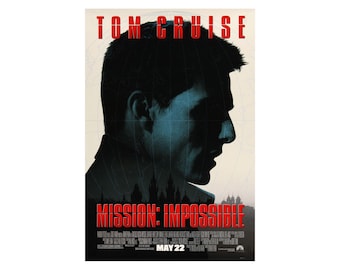 MISSION IMPOSSIBLE Movie Poster 2 Sided ORIGINAL Final 27x40 Tom