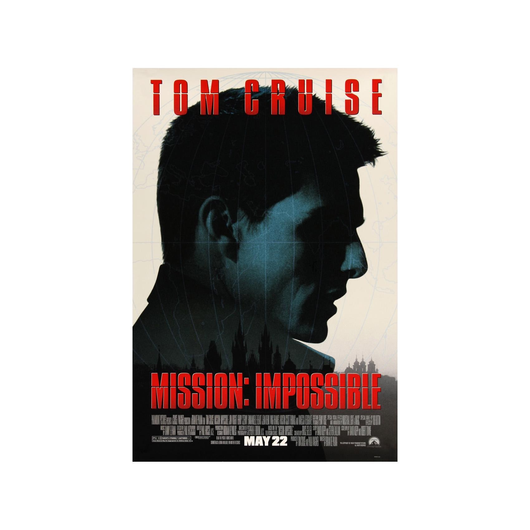 MISSION IMPOSSIBLE Movie Poster 2 Sided ORIGINAL Final 27x40 Tom